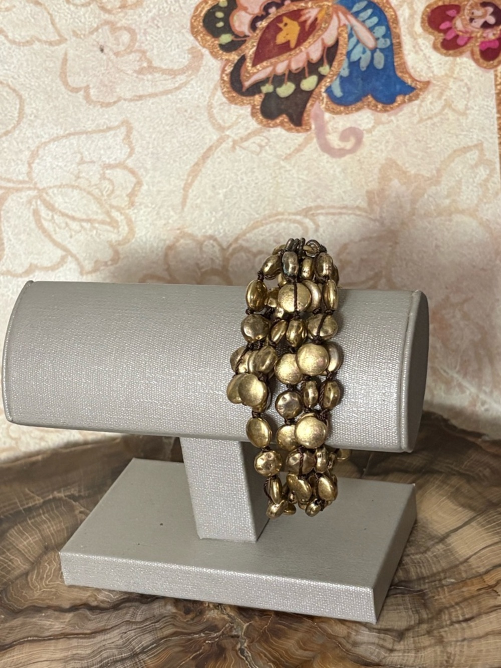 Lucky Brand Gold Tone Cluster Bead Bracelet